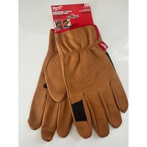 Milwaukee Goatskin Leather Gloves Size L Large 9" New
